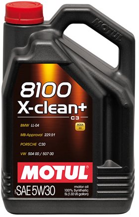 Масло моторное Motul 111684, 8100 X-clean +, 5W-30, 5 л 