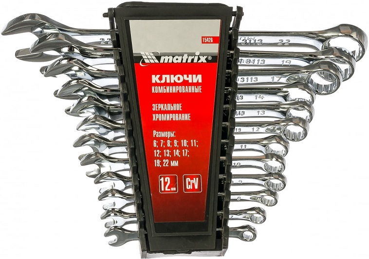 Набор комбинированных ключей MATRIX 15426, 6 - 22 мм