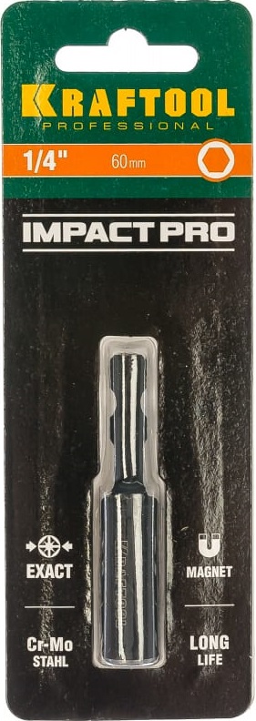 Адаптер для бит Impact Pro KRAFTOOL 26801-60, 60 мм