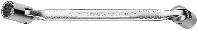 Ключ шарнирный KRAFTOOL 27210-18-19, двусторонний, 18x19 мм 