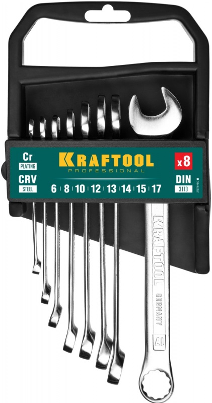Набор комбинированных гаечных ключей KRAFTOOL 27079-H8C_z01, 8 шт, 6-17 мм 