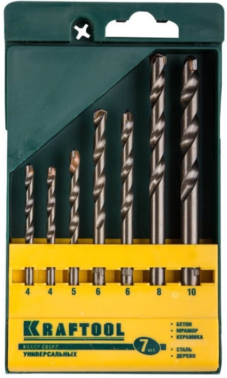Набор универсальных свёрл EXPERT KRAFTOOL 29172-H7, 4-10 мм, 7 шт