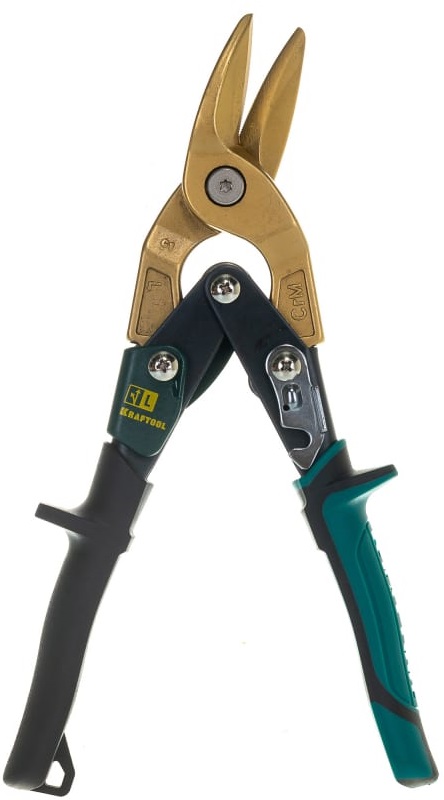 Ножницы по твёрдому металлу UNI-KRAFT TITAN KRAFTOOL 2327-L, левые, 250 мм