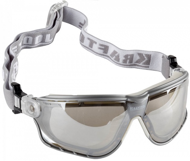 Очки защитные KRAFTOOL 11009_z01, SG-R, прозрачные с резинкой 