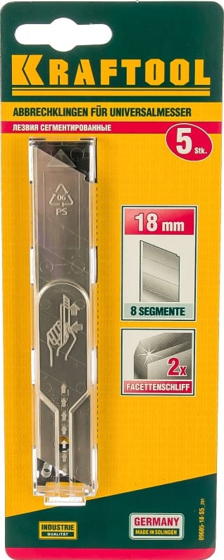 Лезвия для ножей Solingen KRAFTOOL 09605-18-S5_z01, 18 мм, 5 шт