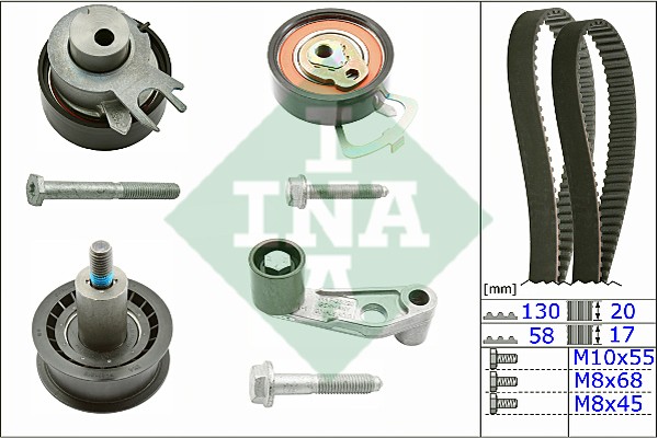 Комплект ремня ГРМ AUDI A2 Ina 530 0089 10