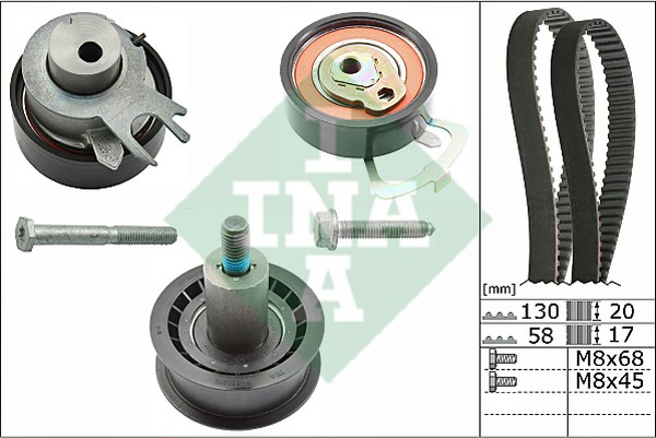 Комплект ремня ГРМ SEAT Ibiza Ina 530 0538 10