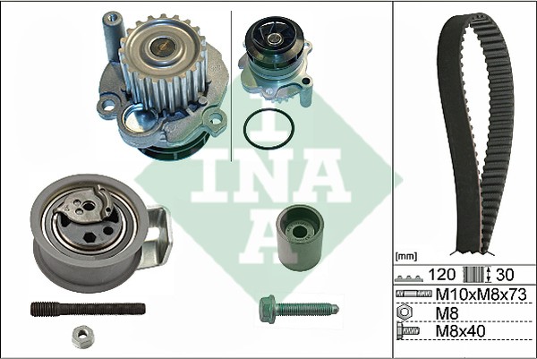 Комплект ремня ГРМ с водяным насосом AUDI A3 Ina 530 0091 31