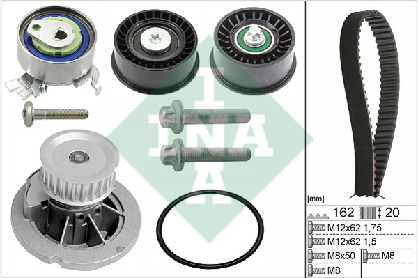 Комплект ремня ГРМ с водяным насосом OPEL ASTRA Ina 530 0441 30