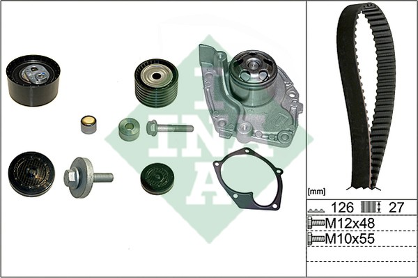 Комплект ремня ГРМ с водяным насосом RENAULT Megane Ina 530 0638 30