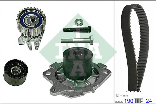 Комплект ремня ГРМ с водяным насосом ALFA ROMEO 145 Ina 530 0622 30