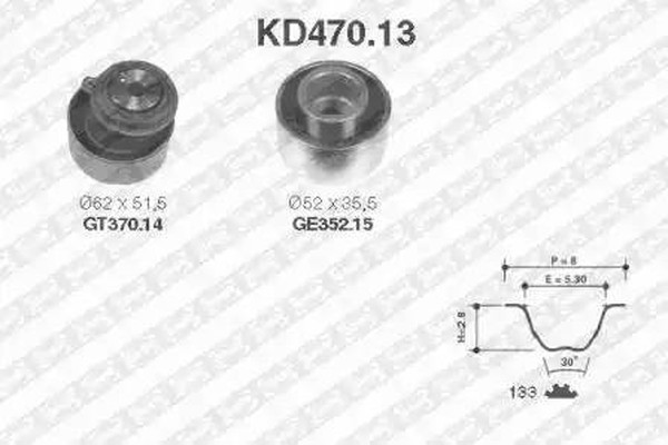 Комплект ремня ГРМ MAZDA 323 NTN / SNR KD470.13