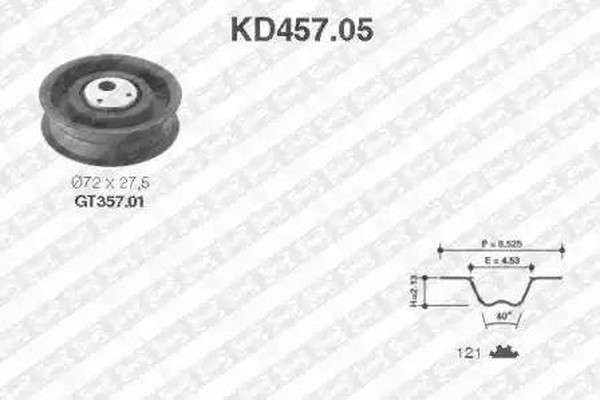 Комплект ремня ГРМ AUDI 100 NTN / SNR KD457.05