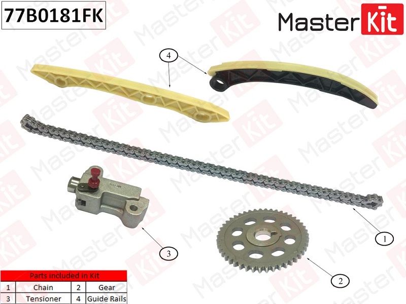 Комплект цепи ГРМ Honda Accord Masterkit 77B0181FK