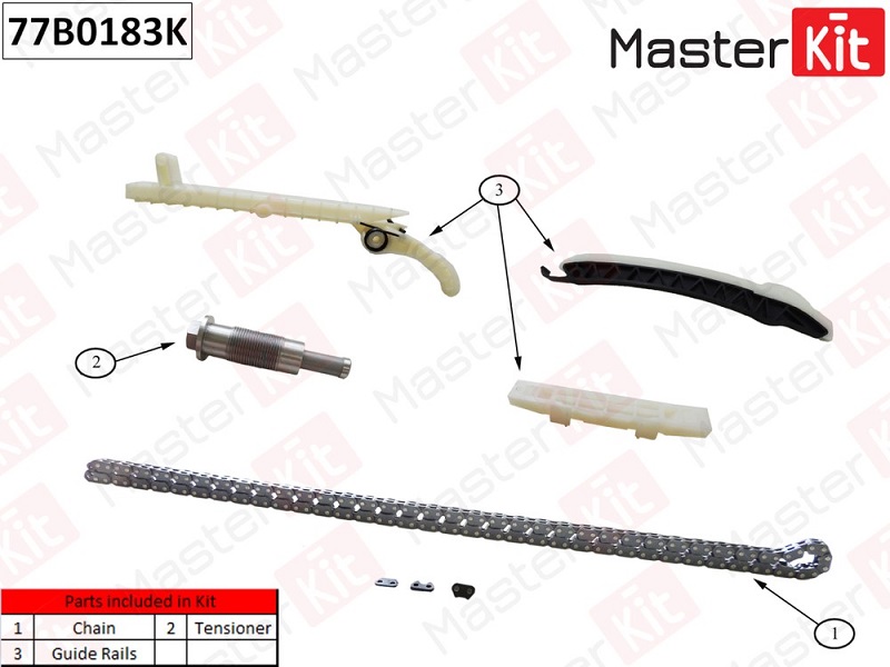 Комплект цепи ГРМ Mercedes-Benz C-Klass Masterkit 77B0183K