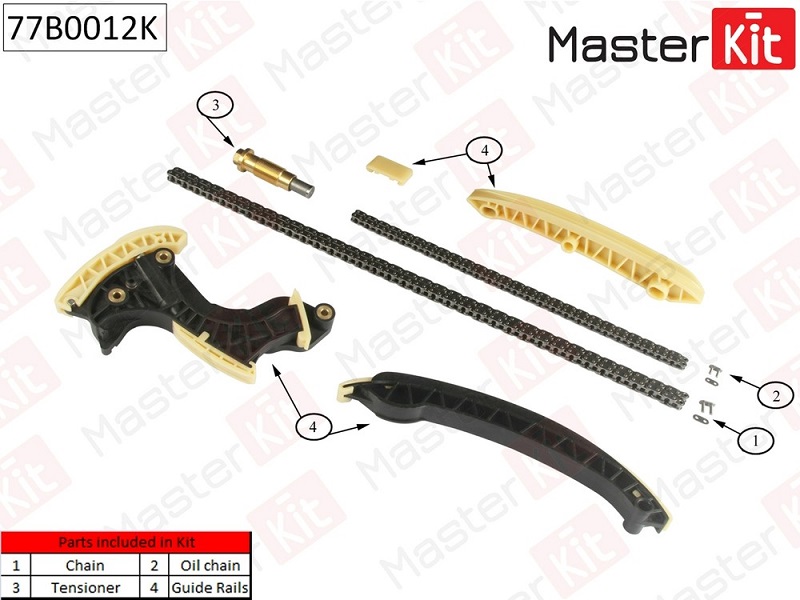 Комплект цепи ГРМ Mercedes-Benz C-CLASS Masterkit 77B0012K