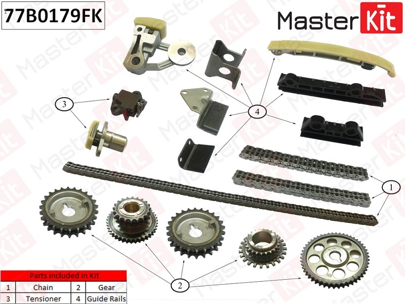 Комплект цепи ГРМ Suzuki Grand Vitara Masterkit 77B0179FK