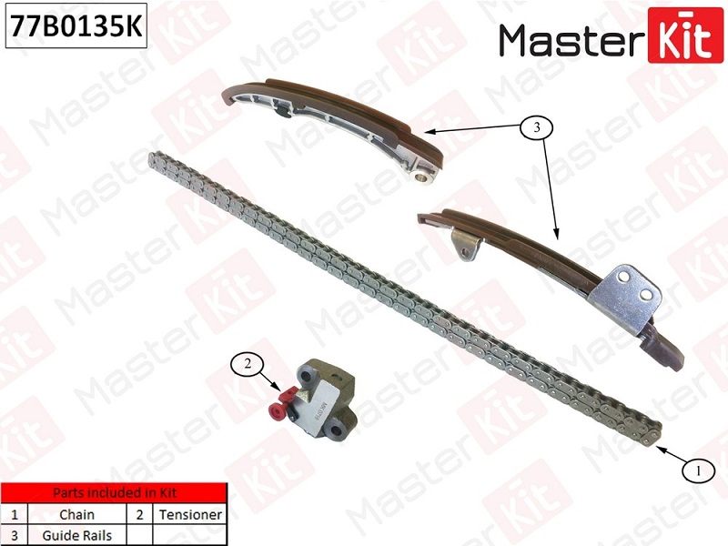 Комплект цепи ГРМ Toyota Echo Masterkit 77B0135K