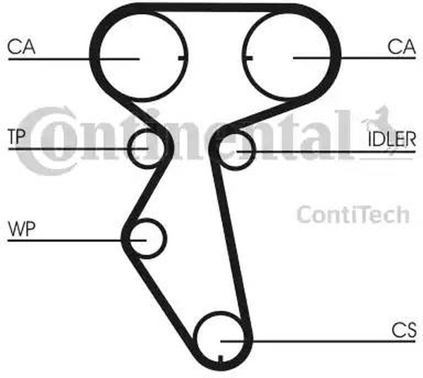 Комплект ремня ГРМ с помпой DAEWOO NEXIA Contitech CT887WP1