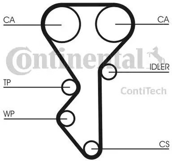 Комплект ремня ГРМ CITROEN Evasion Contitech CT955K1