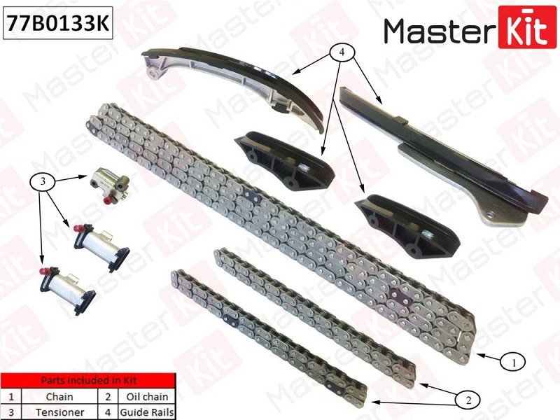 Комплект цепи ГРМ TOYOTA ALPHARD Masterkit 77B0133K