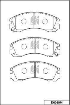 Колодки тормозные, дисковые CITROEN C-Crosser Kashiyama D6039MH