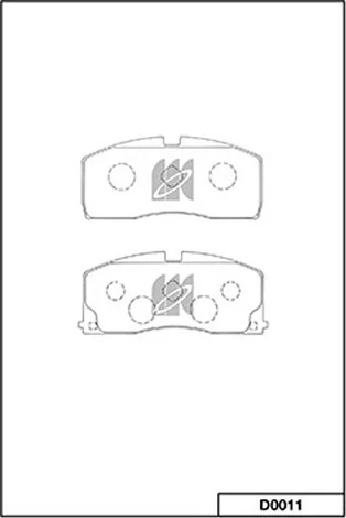 Колодки тормозные, дисковые DAIHATSU Charade Kashiyama D0011