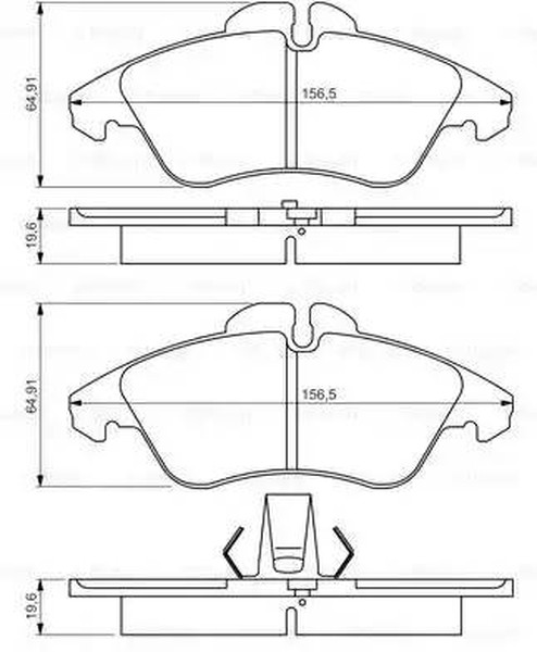 Колодки тормозные, дисковые MERCEDES VITO Bosch 0 986 495 245