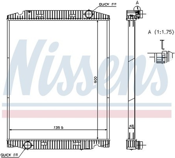 Радиатор охлаждения IVECO STRALIS F3 BH Nissens 63331A