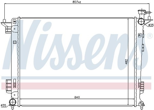 Радиатор охлаждения HYUNDAI IX35 Nissens 67515