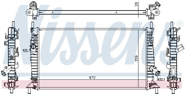 Радиатор охлаждения FORD FOCUS C-MAX Nissens 62017A