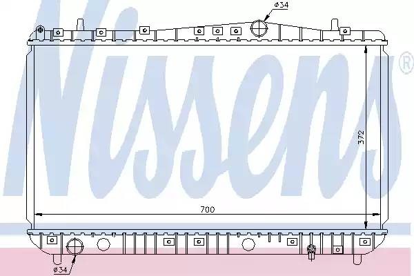 Радиатор охлаждения DAEWOO LACETTI Nissens 61633