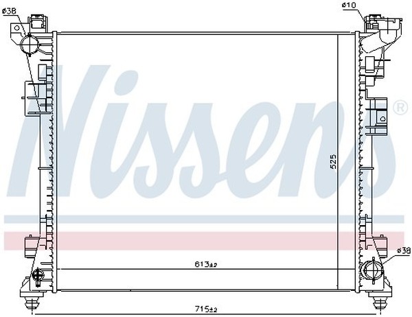 Радиатор охлаждения CHRYSLER VOYAGER Nissens 61034