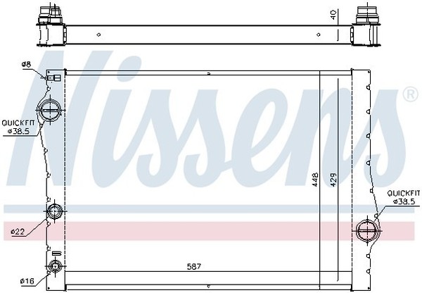 Радиатор охлаждения BMW X5 Nissens 60823