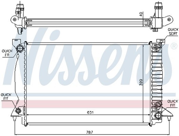 Радиатор охлаждения AUDI A4 Nissens 60314A