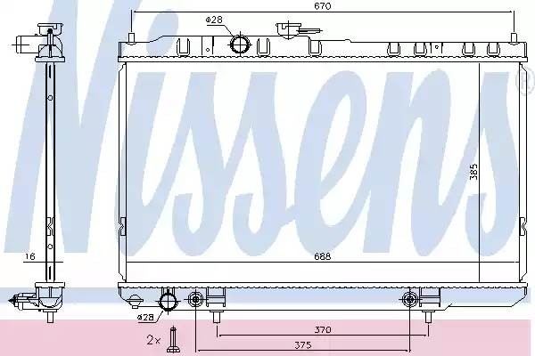 Радиатор охлаждения NISSAN Almera Nissens 68736