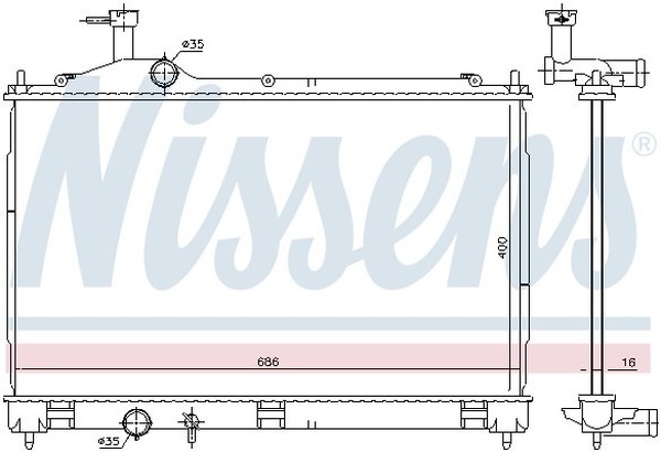 Радиатор охлаждения MITSUBISHI Outlander Nissens 628967