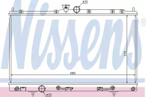 Радиатор охлаждения MITSUBISHI Lancer Nissens 62894