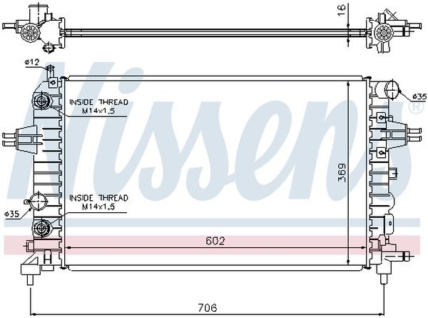 Радиатор охлаждения OPEL ASTRA Nissens 63027A