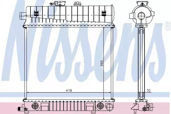 Радиатор охлаждения MERCEDES CLK Nissens 62708A