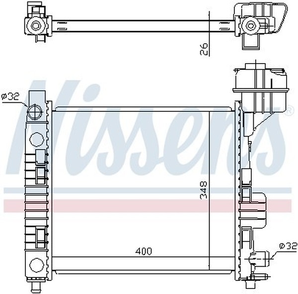 Радиатор охлаждения MERCEDES A Nissens 62663