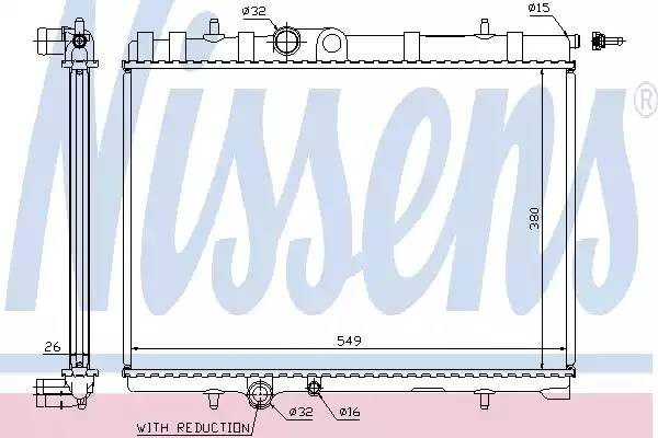 Радиатор охлаждения CITROEN C4 Nissens 63744A