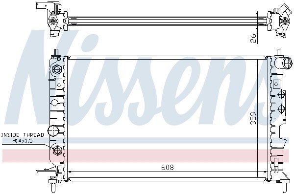 Радиатор охлаждения OPEL Vectra Nissens 630771