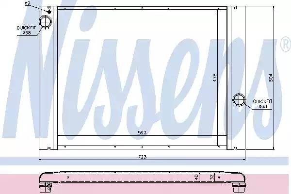 Радиатор охлаждения BMW 5 Nissens 60764