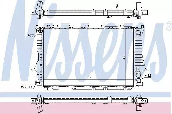 Радиатор охлаждения AUDI 100 Nissens 60459