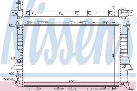 Радиатор охлаждения Nissens 60457A