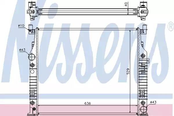 Радиатор охлаждения MERCEDES GL Nissens 62576A