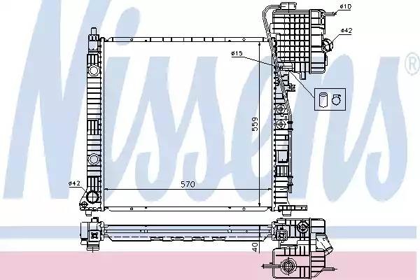 Радиатор охлаждения MERCEDES V-Class Nissens 62559A