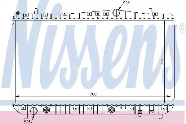 Радиатор охлаждения CHEVROLET Lacetti Nissens 61634