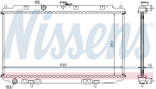 Радиатор охлаждения NISSAN Almera Nissens 67344A